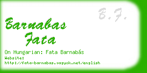 barnabas fata business card